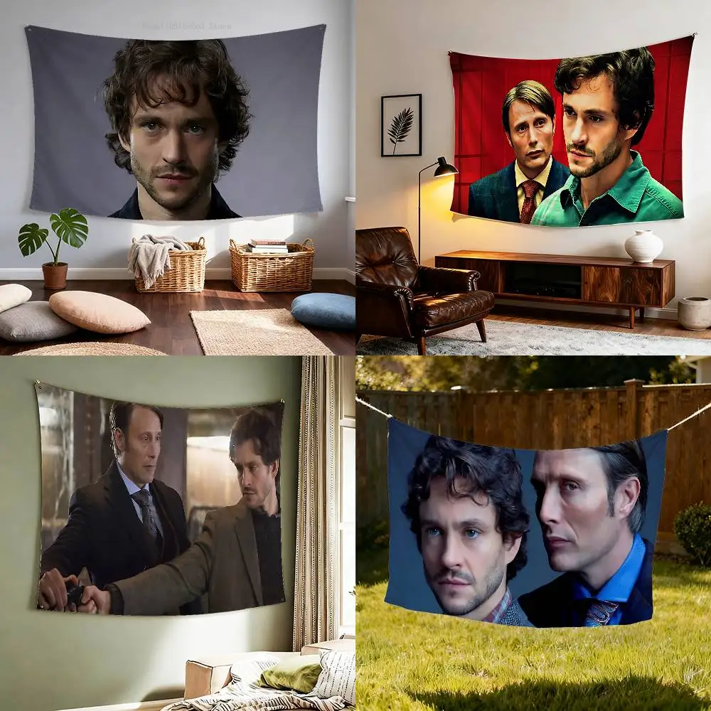 

Hugh Dancy Will Flag Tapestry Banner For Bedroom Outdoor Living Room Restaurant Bar Wall Decor Party