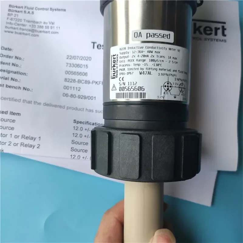2026.4 Burkert8228 Conductivity Meter 4-20mA Integrated German Bode