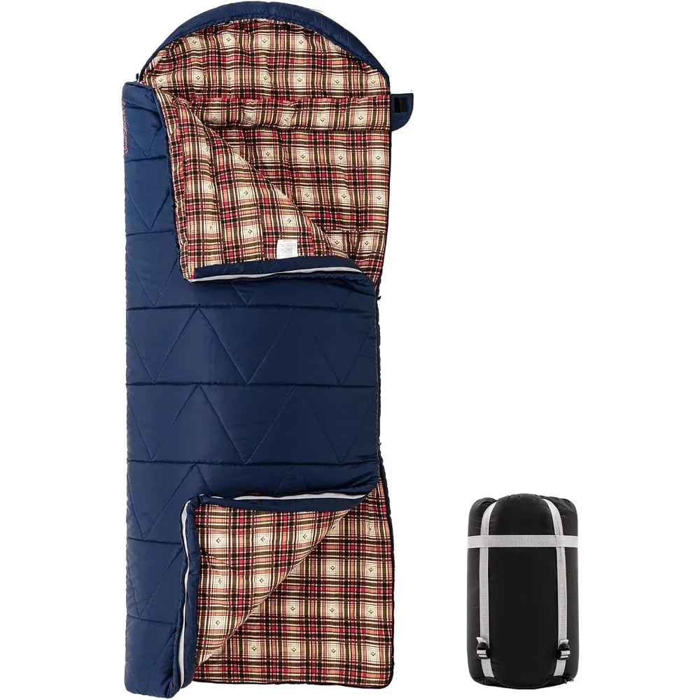 

Sleeping Bags, Big and Tall Flannel Sleeping Bag for Adults, Lightweight, Portable, Extra Wide Sleep Bag for Camping Backpacking