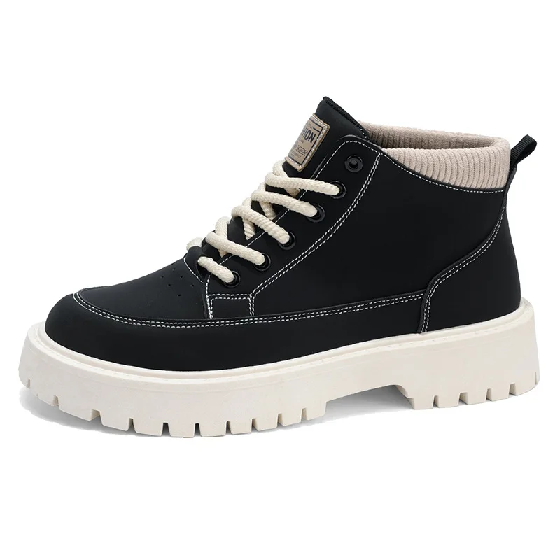 Men's Boots High Top Casual Shoes Breathable Anti-Slip Comfortable Cushioning Lightweight Durable Trendy Multi-Purpose Sneakers