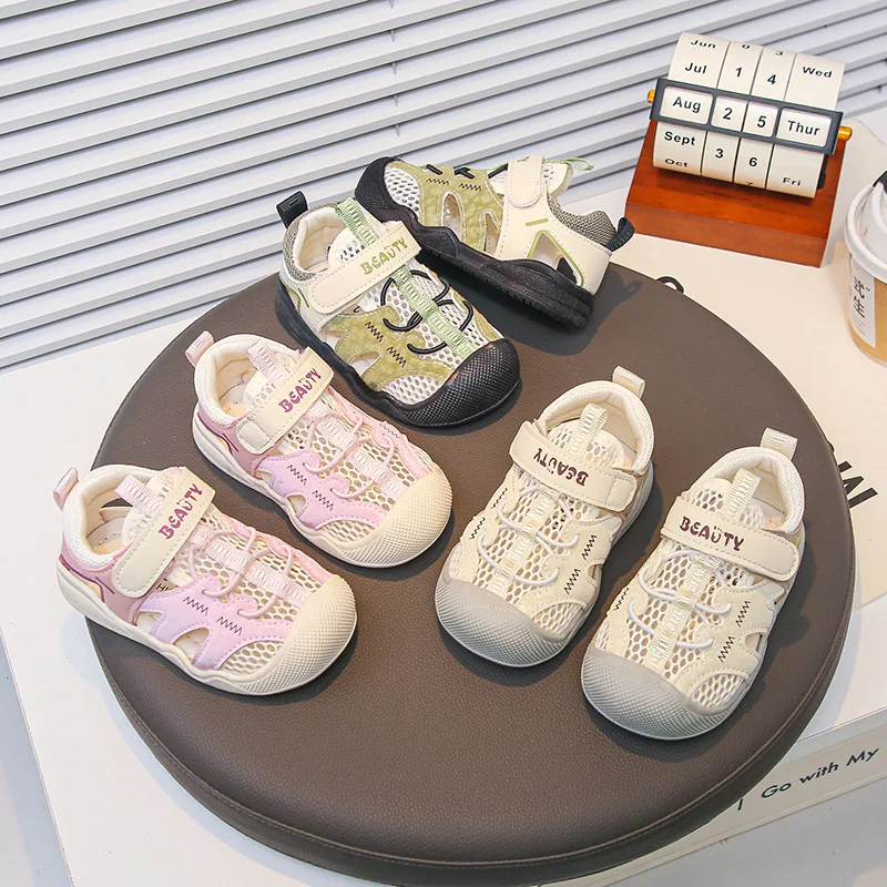 Air Circulation Hollow Mesh Toddler Sports Sandals Anti-collision Outdoor Walking for Newborns Infant Daily Casual Shoes JY06091