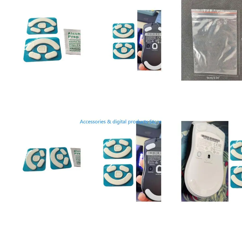 77JD Mouse Skates Pad Mouse Feet for Viper V2 Mouse Curved White Pad