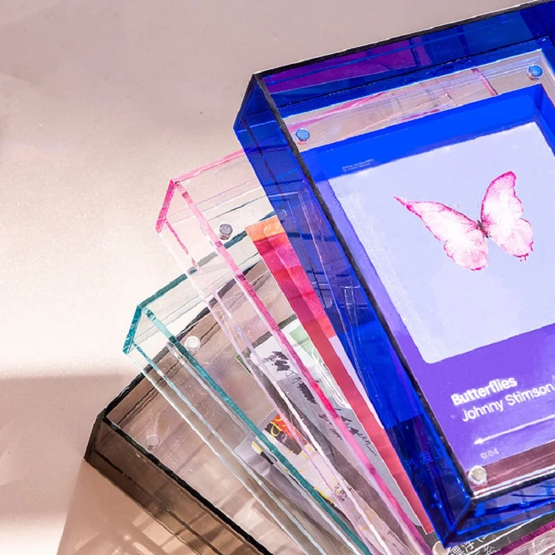 Acrylic Translucent Photo Frame for Ambient Pendulum, Wall Decoration, Hollow Picture Frame for Wedding Photo, ID Photo,Painting