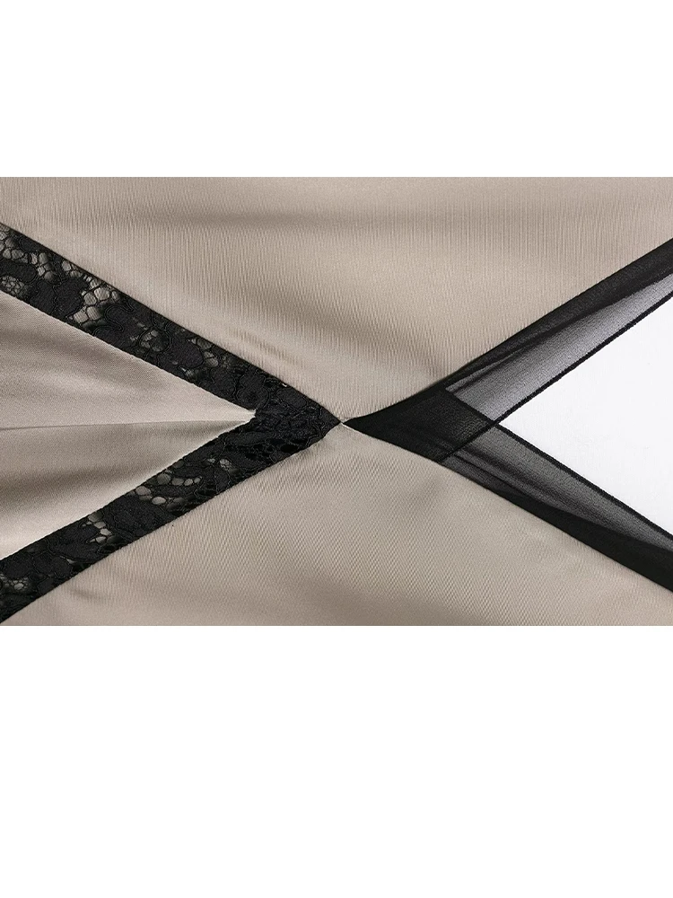 HH Women Sexy Satin Asymmetric Midi Dress Spring Summer Female Fashion Backless Sling V-neck Holiday Party Beach Short Dresses