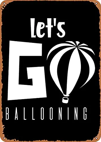 

Винтажный металлический знак Let go Ballooning, патентные художественные принты, ретро подарок, 8x12 дюймов