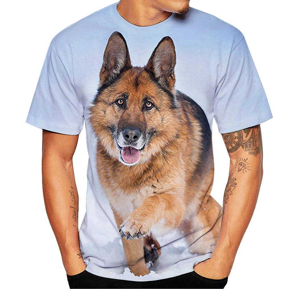 German Shepherd Dog Rottweiler T-Shirts Animal 3D Printed Streetwear Men Women Fashion Oversized T Shirt Kids Tees Tops Clothing