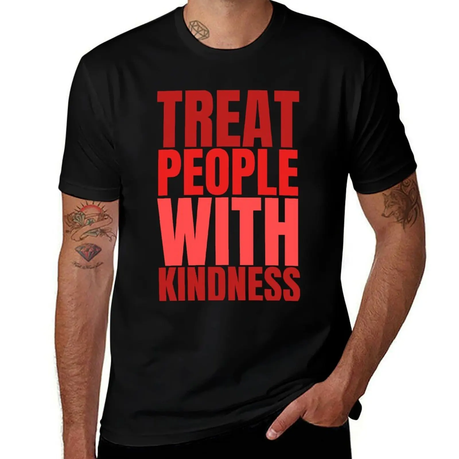 

Treat People with kindness T-Shirt clothes vintage hippie clothes oversized graphic tee fitted t shirts for men