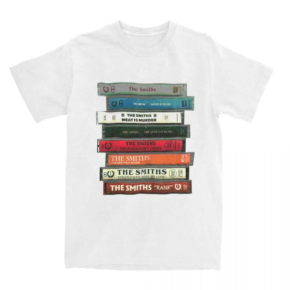 Short-Sleeved Street Style Tops Cotton Round Neck Plus Size TeesThe Smiths Cassettes T Shirt Popular Band Trending T-Shirts 2024