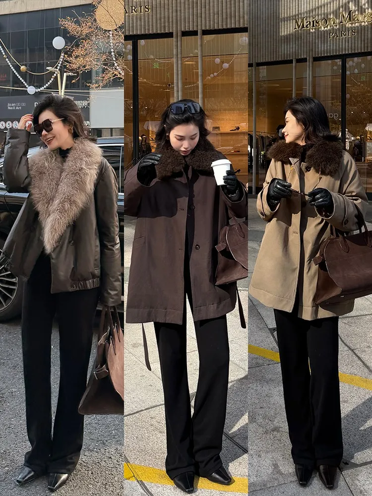 

Женские зимние брюки Meng с высокой талией, на флисовой подкладке, повседневные, модные, черные, свободного кроя, из ацетатного кашемира, прямые штанины