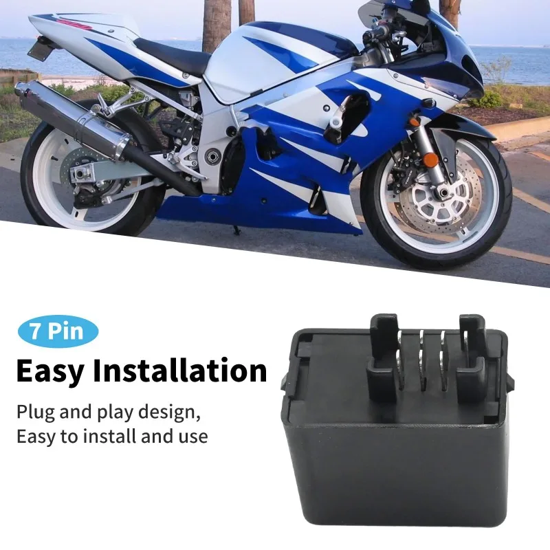 

For Suzuki GSXR Bandit 600 750 1200 GSX 1400 (CA199) ANGRONG High Quality 7 Pin Turn Signal Flasher Relay LED Indicator