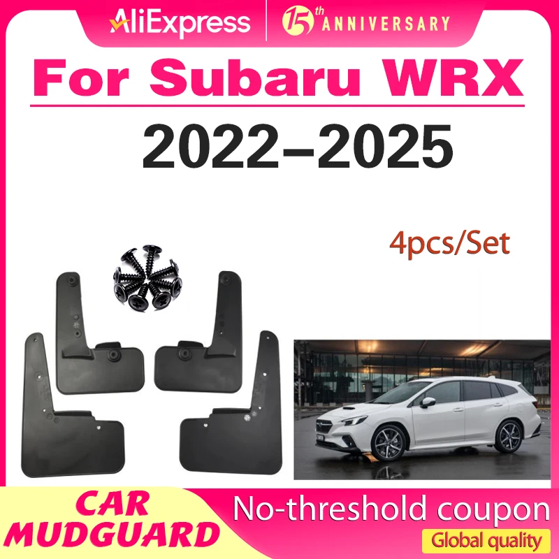

Front Rear 4pcs FOR Subaru WRX 2022 2023 2024 2025 Mud Flaps Guards Splash Mudguard Fender Mudflaps Car Accessories