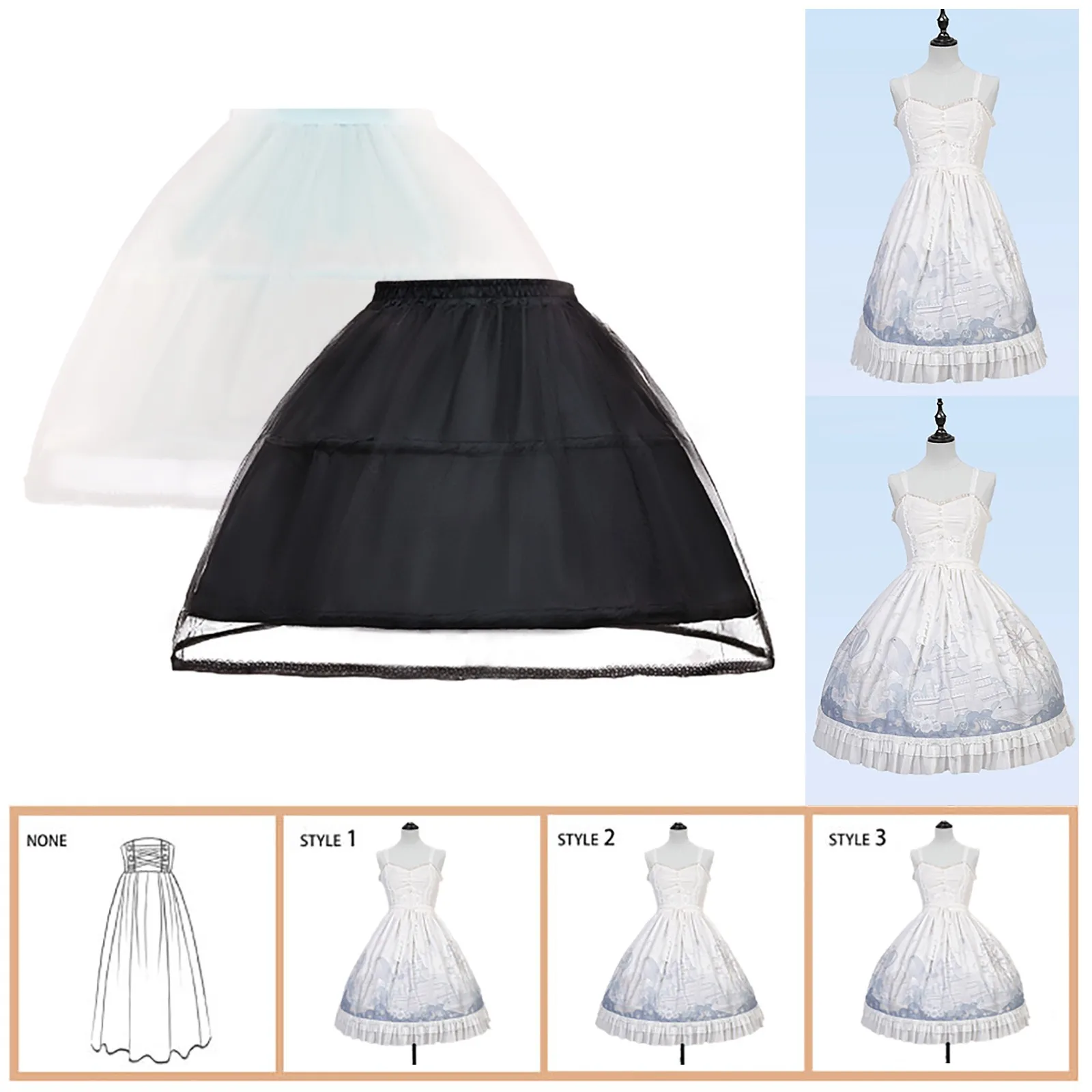 Bloemenmeisjes Petticoat Onderrok Cosplay Party Korte Jurk Jupon Enfant Fille Lolita Ballet Tutu Rok