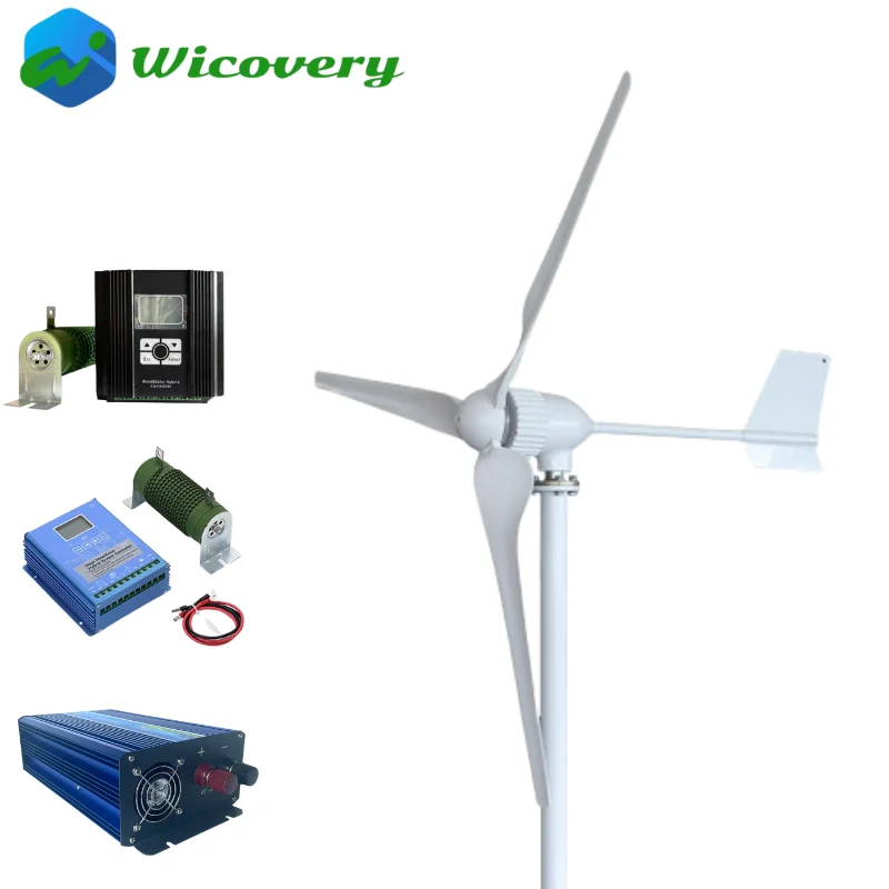 Factory 10000W 15KW Wind Turbine Generator 12V 24V 48V 96V DC to 110V 220v 230V AC Home System Free Green Alternative Energy