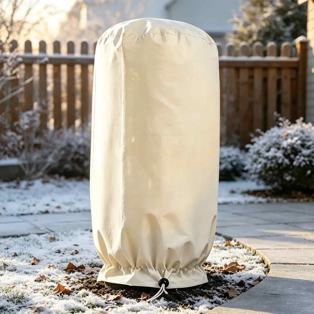 Resistant Tree Trunk Wrap Winter Plant Protection Cover with Zipper Drawstring Reusable Frost Cloth Blanket Freeze for Garden