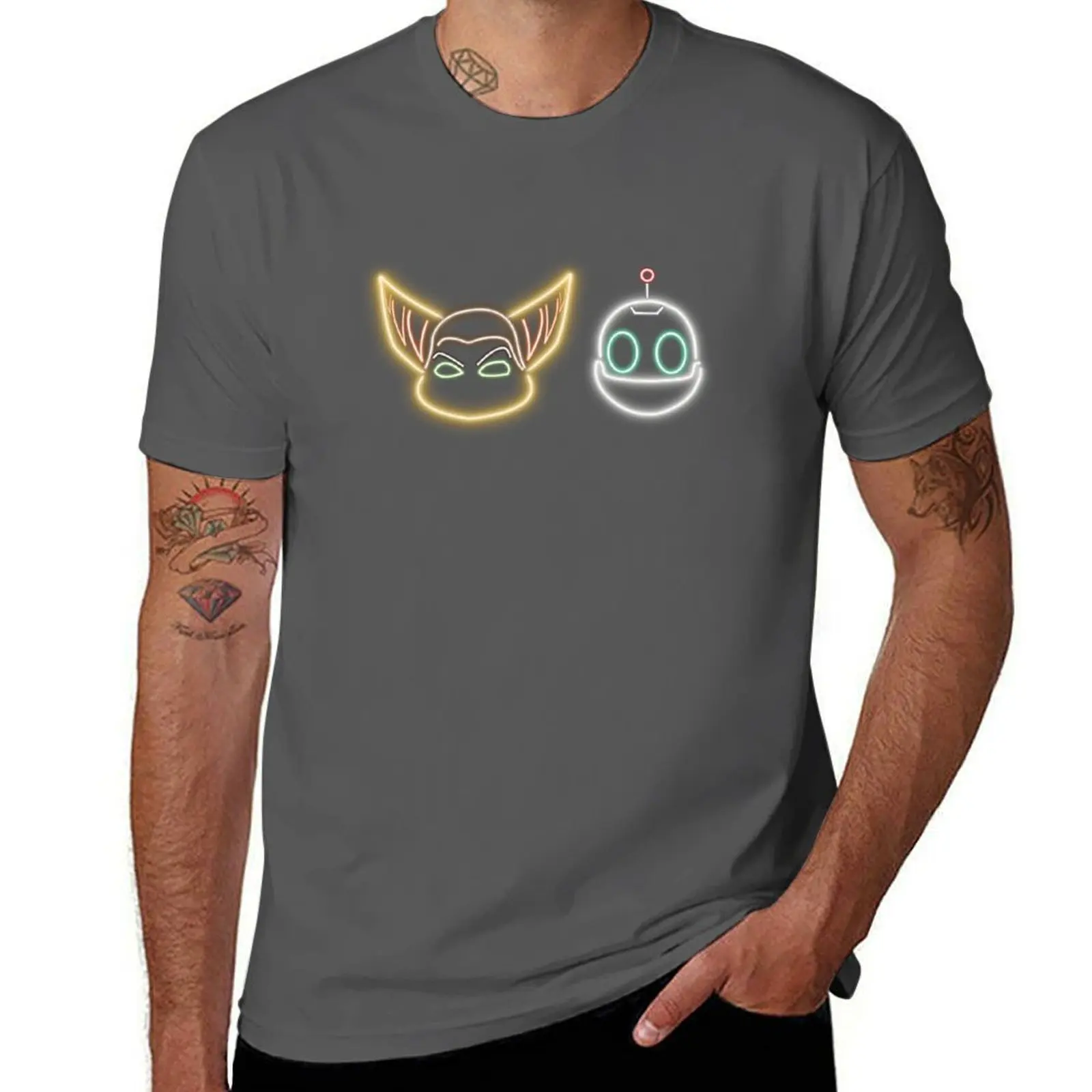 

Sign and Neon Ratchet Clank T-Shirt Odor Resistant Short Sleeve Top