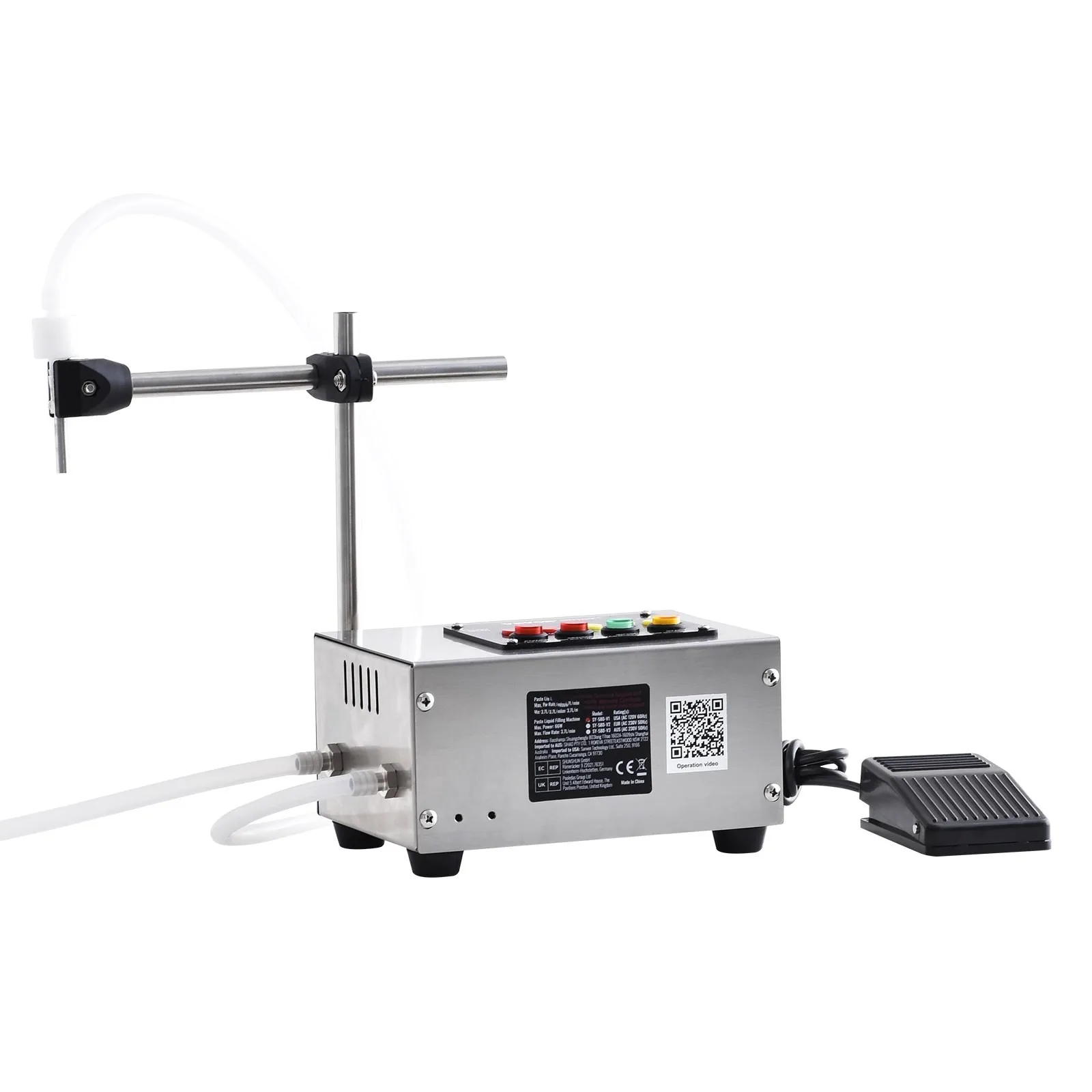 Single head diaphragm pump semi-automatic milk juice vial liquid filling machine