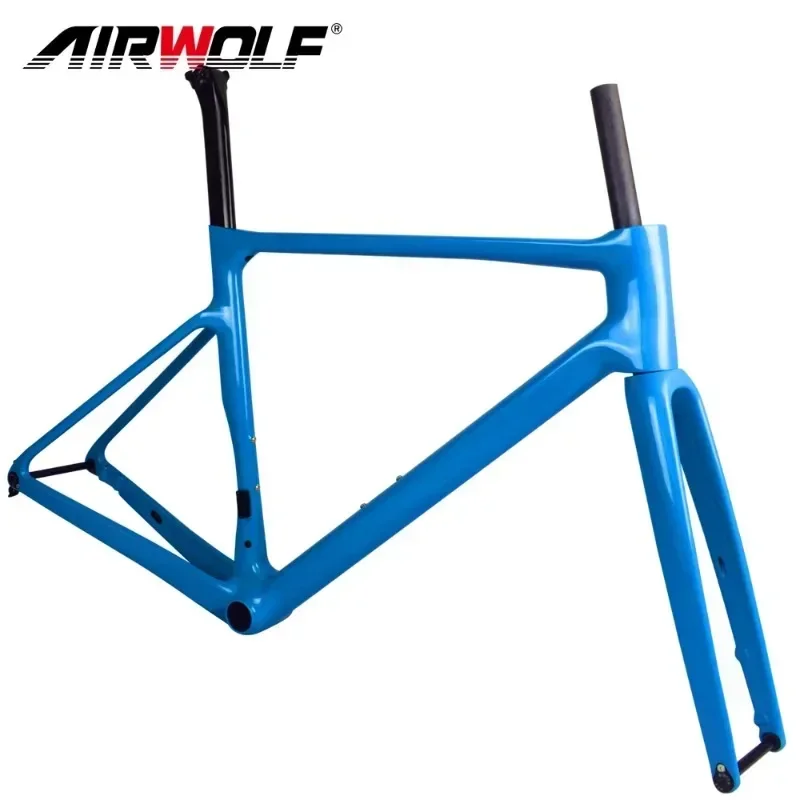 

Airwolf Carbon Frameset Road Disc Brake Full Internal Cable Routing 49 52 54 56 58cm Road Bike Frames Matte Glossy Speed Frame