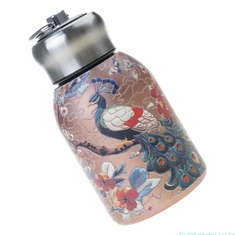 581C Heat Cold Retaining Stainless Steel Vacuum Cup Portable Insulated Water Bottle Hot Cold Retention 300ml Portable Bottle
