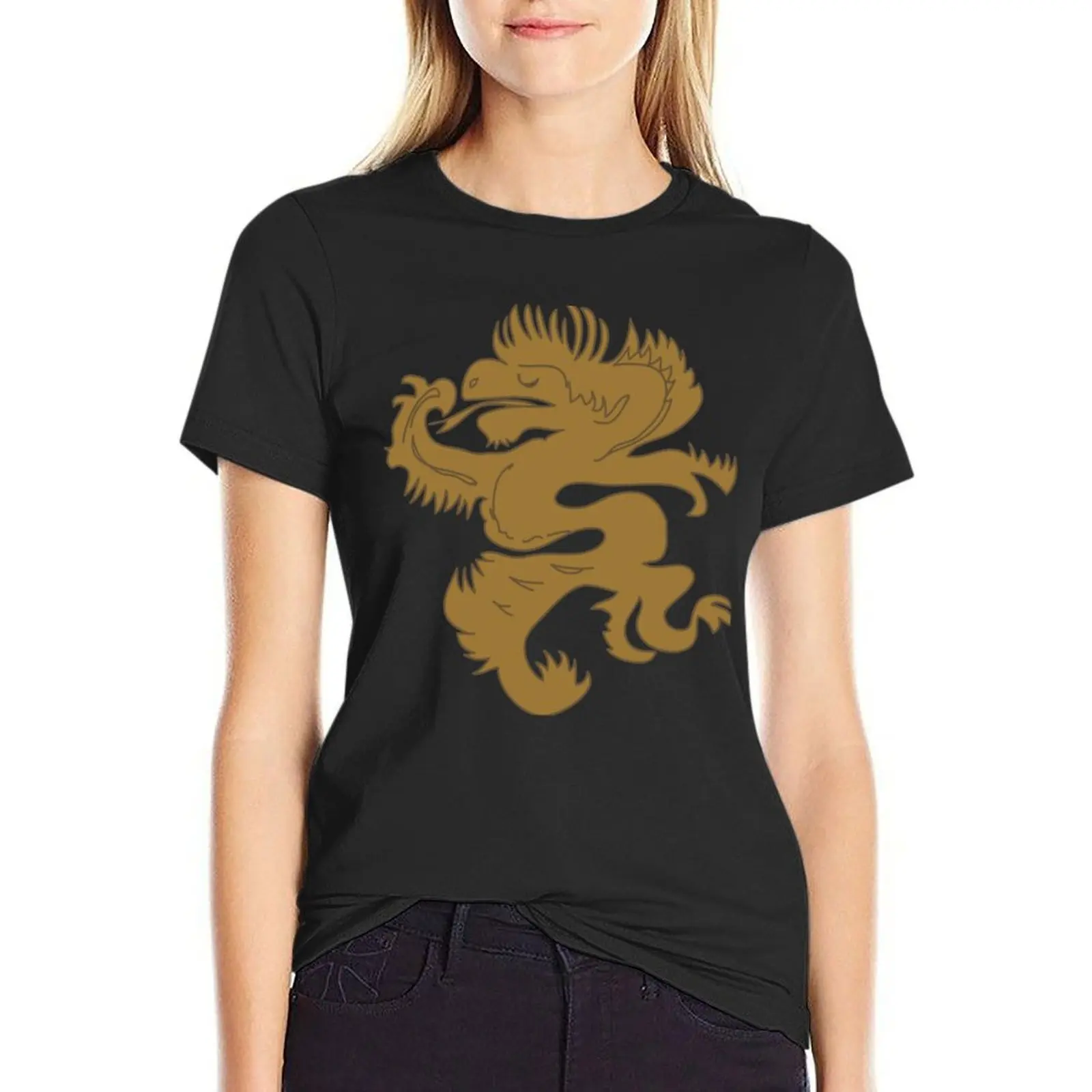 

Honestly, I Just Tried to Draw the Dragon from Natalie Imbruglia_s Torn Video T-Shirt hippie clothes Summer Women's clothing