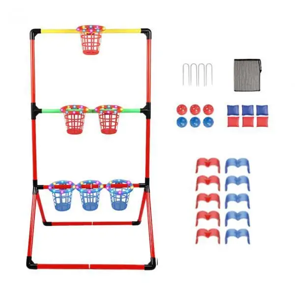Gioco di secchiello per sacchi di fagioli con cestino Sacchetti di fagioli per prato Toss Party Game Giocattoli da cortile