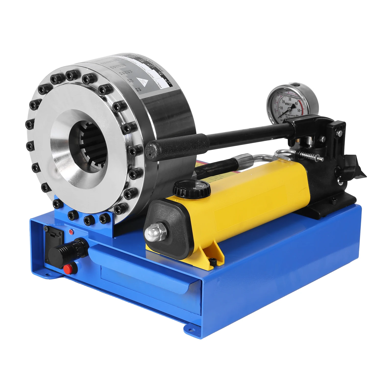 

Handheld Hydraulic Hose Crimping Tool with 7 Sets of Dies 10-30mm Hydraulic Manual Crimping Machine