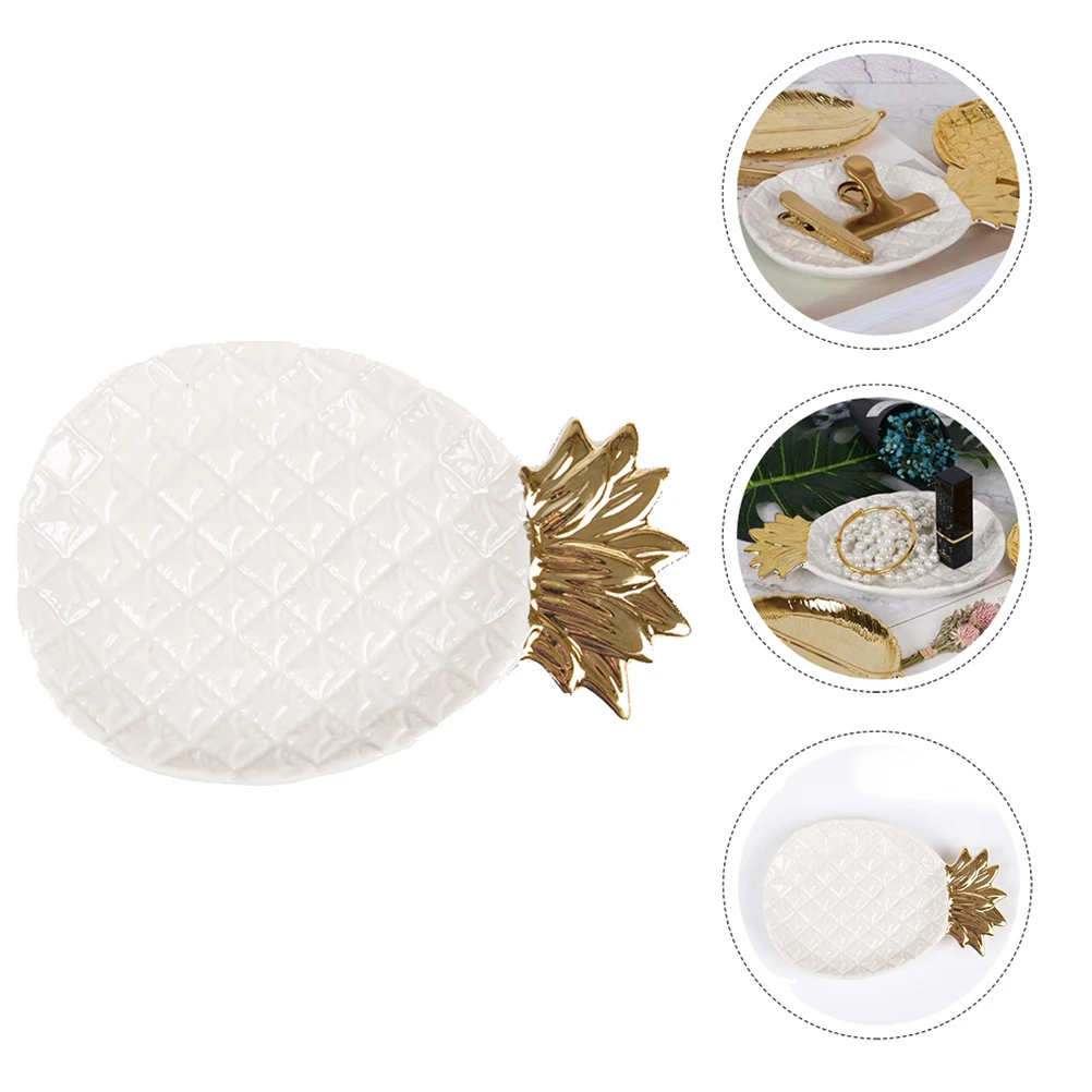 

Ceramic Jewelry Tray Nordic Style Storage Dish For Rings Necklaces Bracelets Decorative Home Plate Easy Clean Decor Accessory