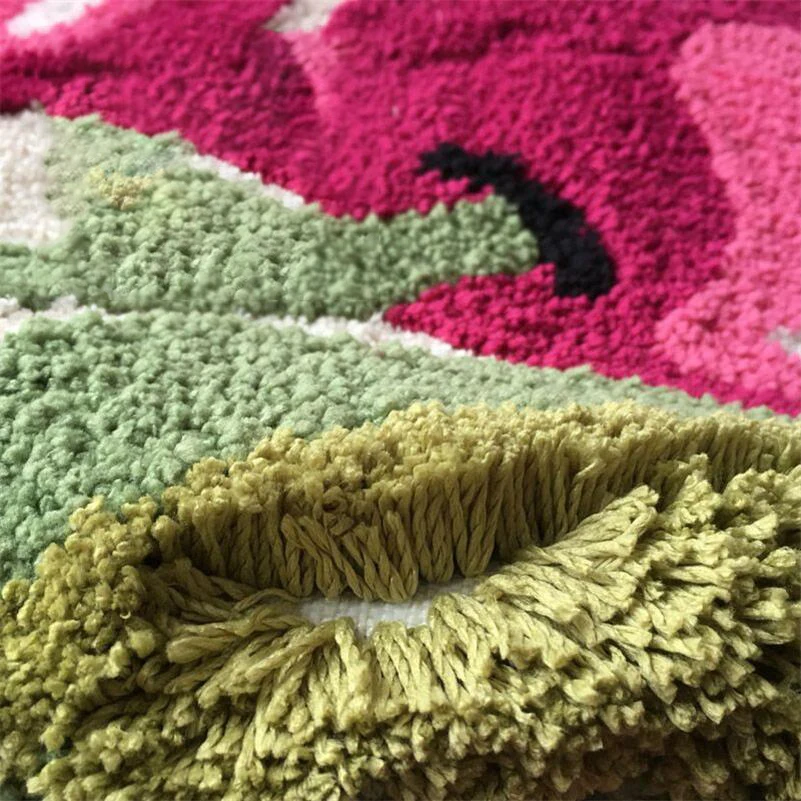 Cute Cherry Tufting Carpet Door Mat Soft Thick Fluffy Tuftted Bathroom Absorbent Rug Toilet Kitchen Entrance Floor Mat  Foot Pad