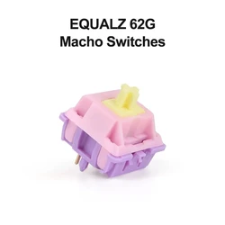 EQUALZ Banana Split Linear Switches Mechanical Keyboard 62g 5 Pin POM Gold Plated Spring Factory Lubed PC Gaming Keyboard Switch