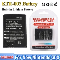 KTR-003 Batería de host KTR003 Batería de litio recargable de 3,7 V 1400 mAh para consola de juegos Nintendo New 3DS N3DS baterías integradas