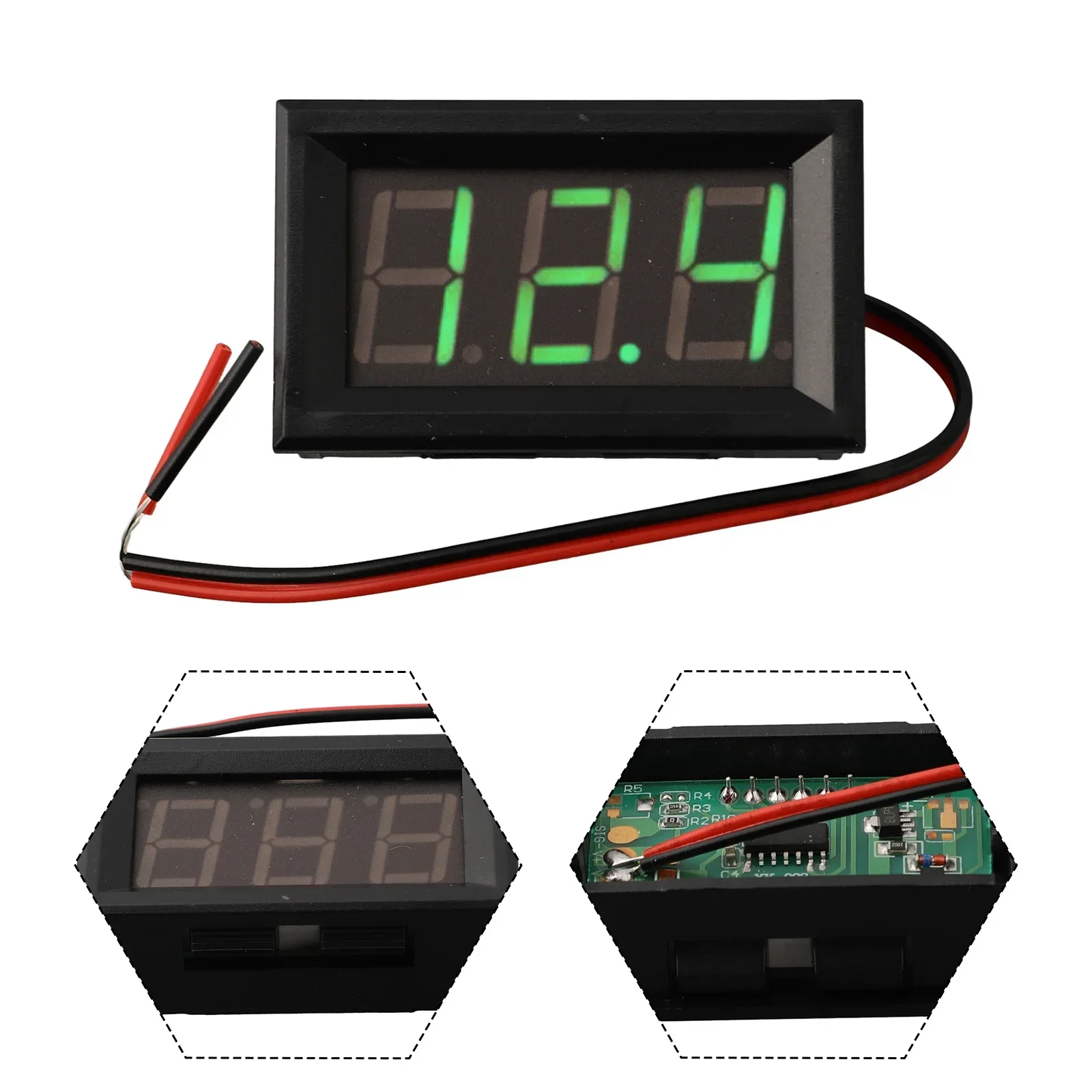 DC4.50V-30.0V 0.56 Inch Simplified Testing LED Digital 2 line DC Voltage Table Red Blue Green DC4 5 30V Voltmeter