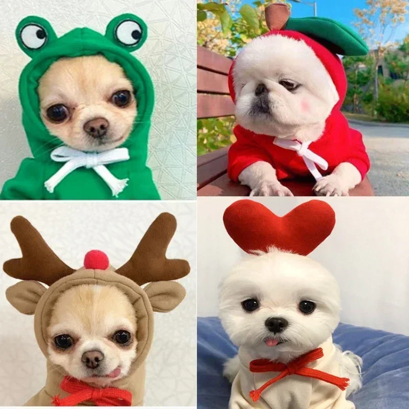 Nette Obst Hund Kleidung Rentier Kleine Hunde Hoodies Warme Haustier Kleidung Welpen Katze Kostüm Mantel Chihuahua Maus Käse Jacke Anzug