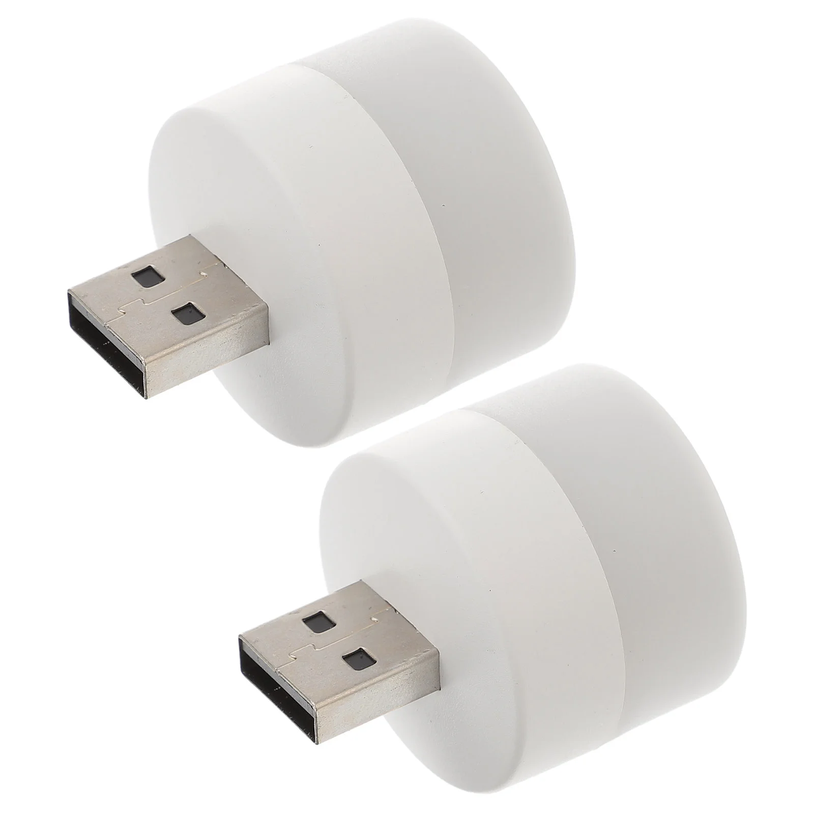 2 Pcs USB Header Splitter Extender Night Light Powered Supply under Counter White Child