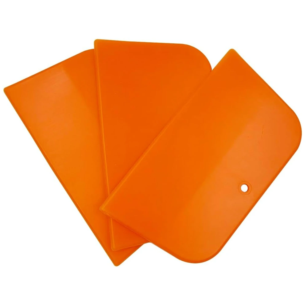 

3pcs Automotive Body Filler Spreader Kit 3x4" 3x5" 3x6" Reusable PE Plastic Spreaders for Bondo Putty Glaze Caulk