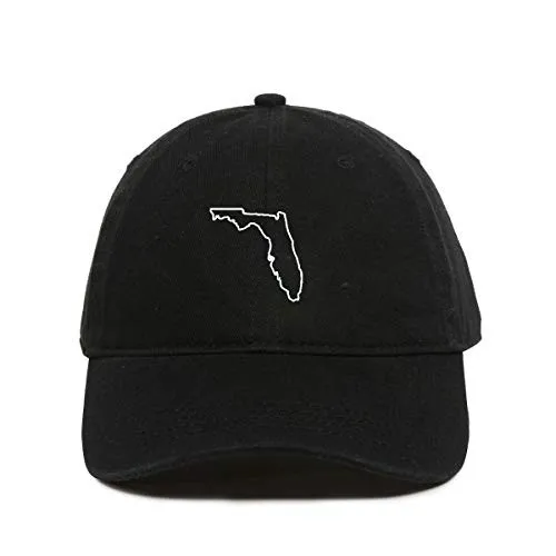 Florida Map Outline Dad Baseball Cap  Cotton Adjustable Hat