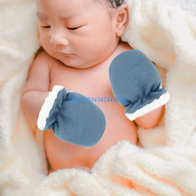 3 Pair Thermal Infant Gloves Breathable Cotton Scratch Proof Protections For Baby Skin Safety Cosy Winter Wear