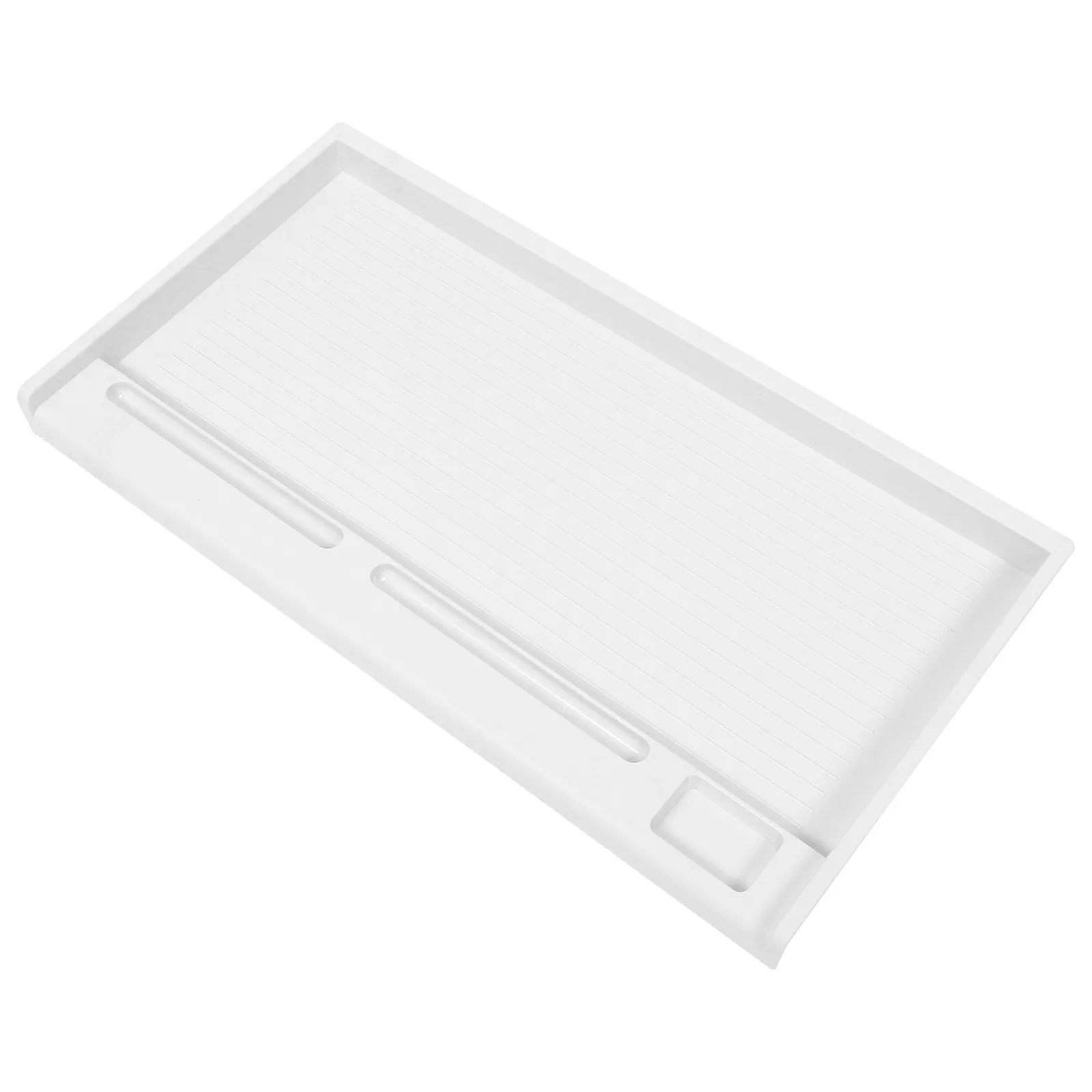 

Sliding Keyboard Tray Under Desk White Compact Design for Home Office Use Easy Pull Out Keyboard Storage Solution