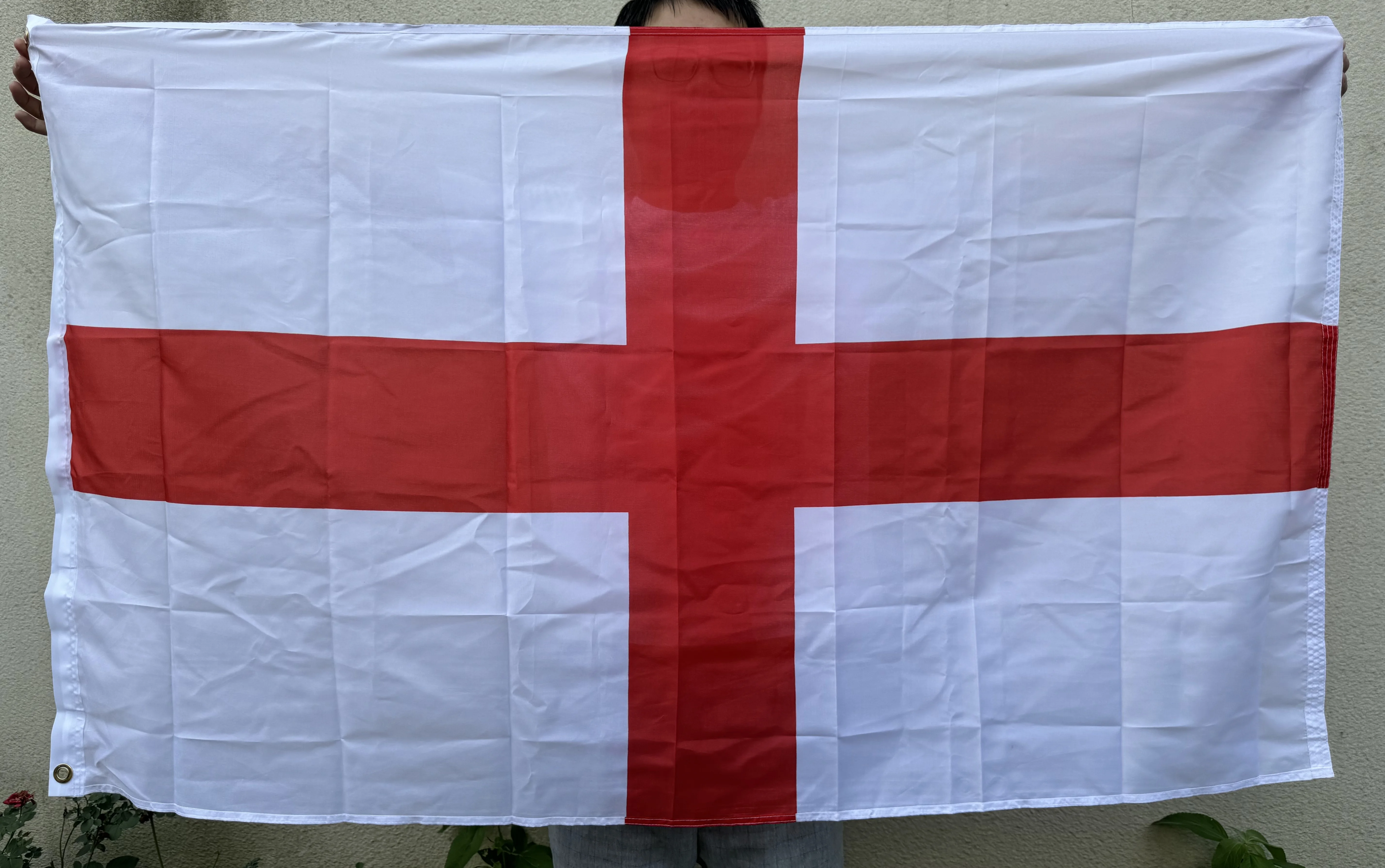 Bandera QFB de 3x5 pies de Inglaterra (Cruz de San Jorge), 90x150cm, bandera voladora de Inglaterra para decoración elecciones
