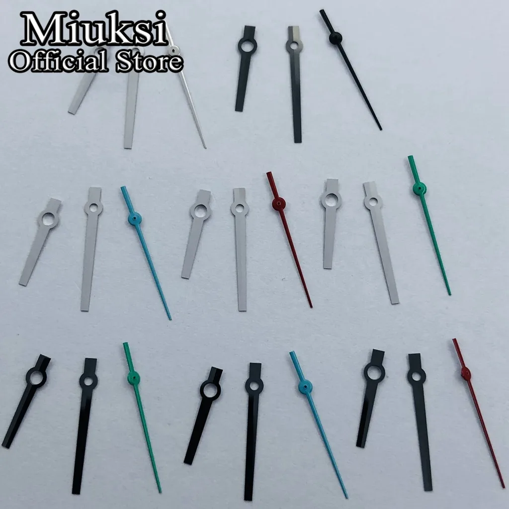 Miuksi silver black watch hands fit NH35 NH36 ETA2824 2836 Miyota8205 8215 Mingzhu DG2813 3804 PT5000 Seagulll ST2130 movement