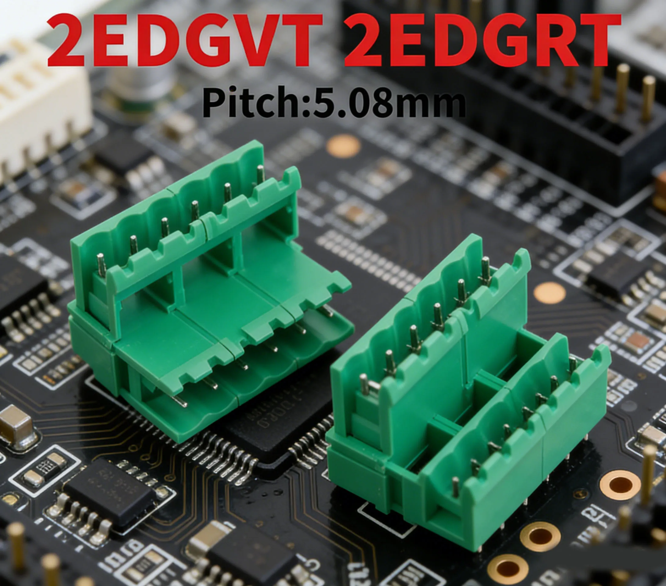 (10 pcs) KF 2EDGVT 2EDGRT 5.08mm Plug-In PCB Terminal Block Double High-Low Staggered 15EDGVT/RT Pin Header Splicable 2-24Pin