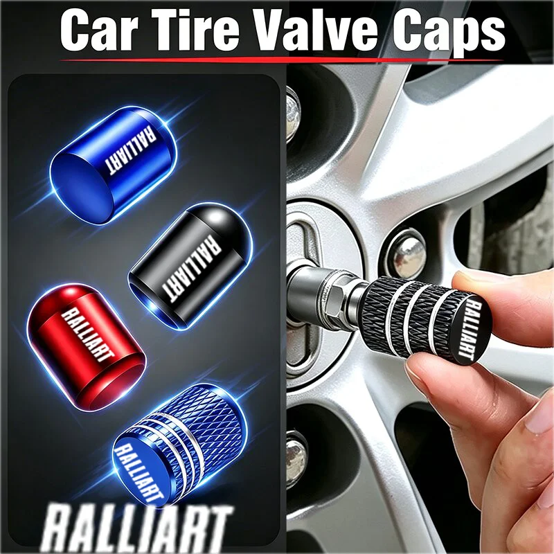 4PCS Metal Car Wheel Rim Anti-dust Air Valve Caps for Mitsubishi Ralliart ASX Colt Competition Eclipse Cross LANCER Outlander
