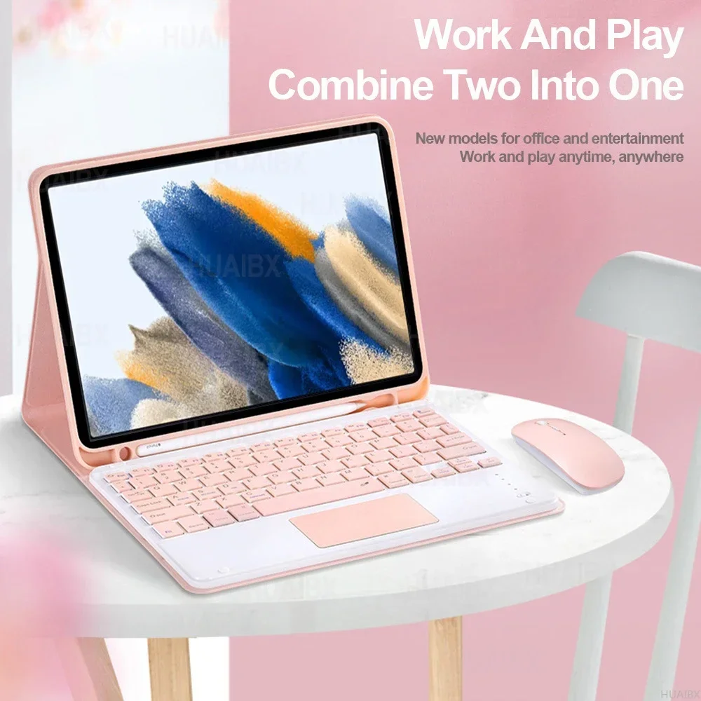 Tablets Keyboard Case For Galaxy Tab A8 SM-X200 X205 X207 10.5 Inch Detachable Keyboard Cover for Samsung Tab A8 2021/2022 Funda