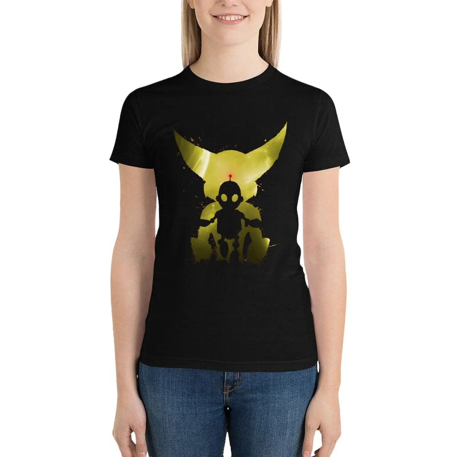 Ratchet amp Clank Galaxy Yellow, Galaxy Yellow Ratchet and Clank T-Shirt summer top hippie clothes tops tees Women's tops