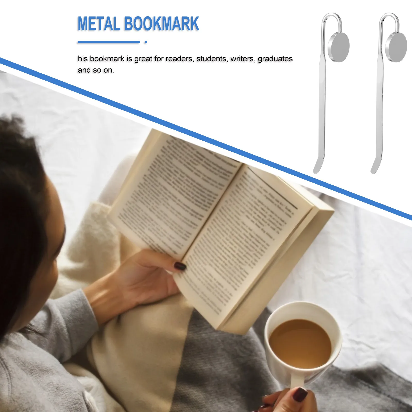 

2Pcs Metal Bookmarks Swan Neck Book Clip Page Marker Unique Design Reading Gift for Students Metal Bookmark Swan Neck Bookmarks