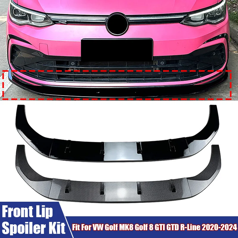 

Передний бампер, диффузор, спойлер, крышка, модификация автомобиля, аксессуары, подходит для Volkswagen Golf MK8 Golf 8 GTI GTD R-Line 2020-2024