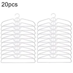 5/10/20pcs Coat Hanger Short Neck Hangers Anti-slip Clothes Hanger Short Neck Space Space-saving Plastic Clothes Hangers White