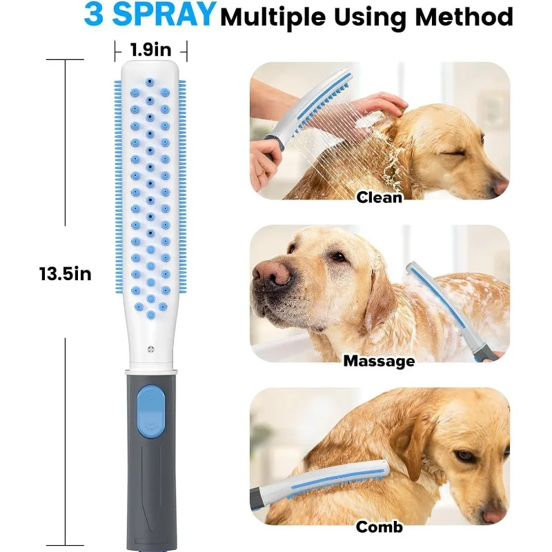 dog comb New Arrival Hot Sale Eco-Friendly ABS Pet Bath Brush Shower Head Massage Comb Multifunctional Cleaning Grooming Tool fo