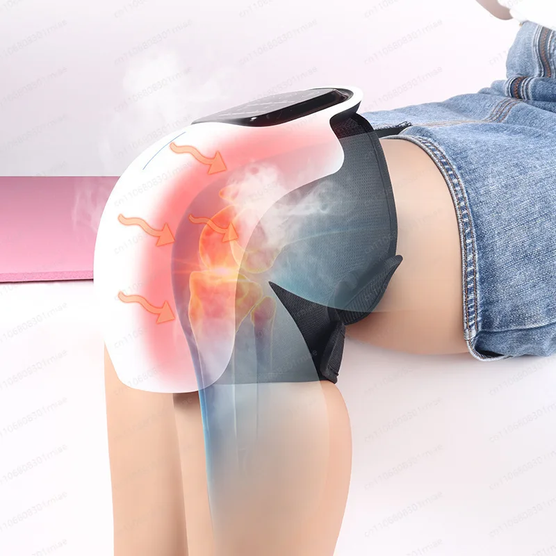 Charging Smart Electric Knee Massager Hot Compress Vibrating Legs Red Light Physiotherapy Heating Knee Pads