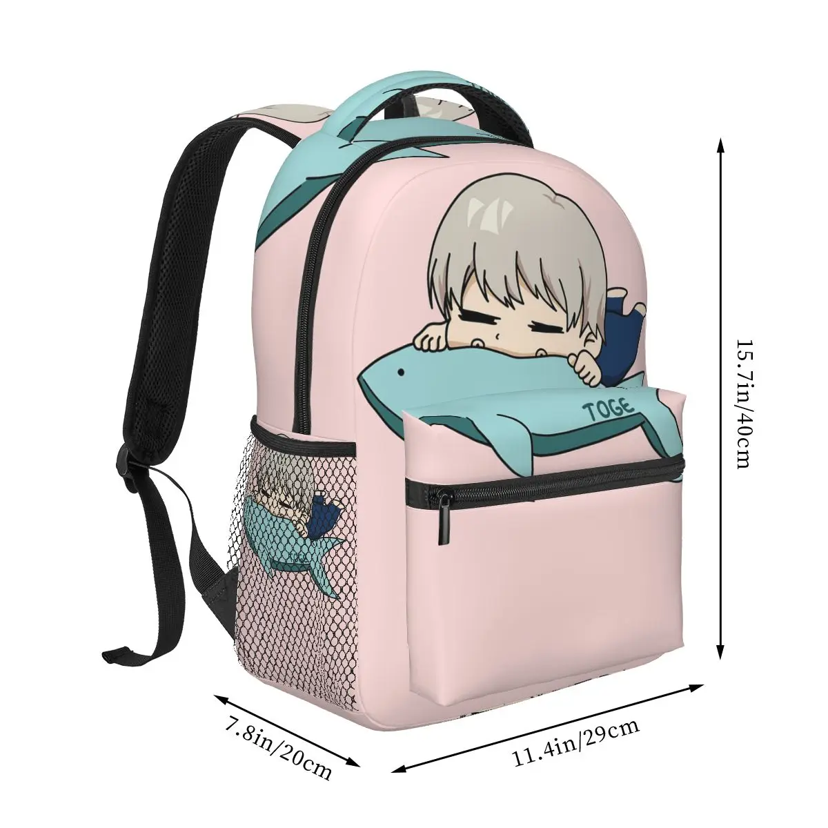 Jujutsu Kaisen Toge Inumaki 배낭 핫 세일 데이 팟 대용량 어린이 BookBag 학교 가방 남성 여성을위한 어깨 가방