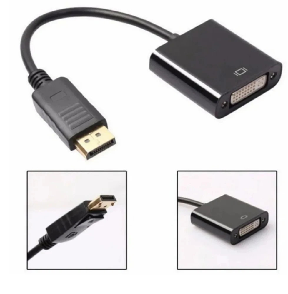 

DisplayPort to DVI-D Single Link 1080P Video Adapter DP Male to DVI Female Converter Cable for Desktop Laptop Monitor Projector