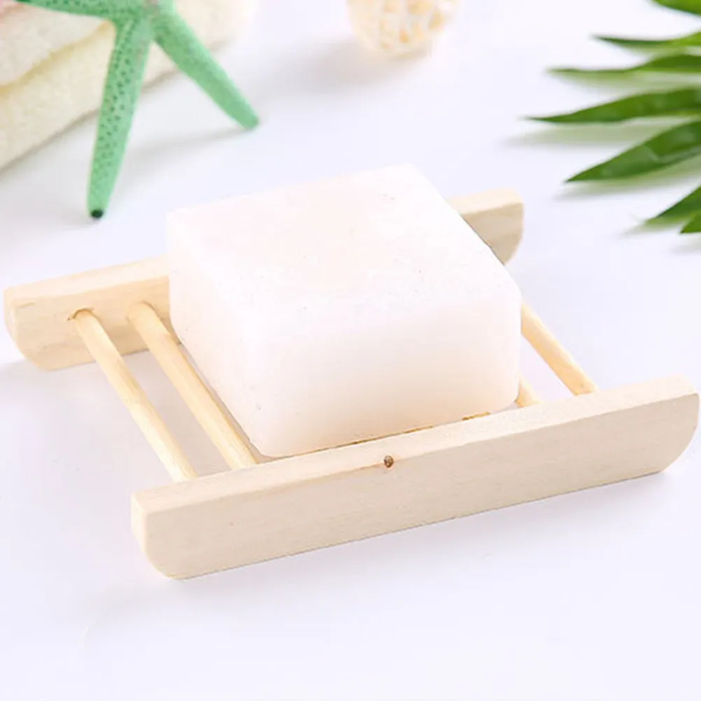 

Wooden Round Soap Dish with Drainage Grooves Space Saving Compact Design for Bathroom Travel Gym Use Keeps Surfaces Dry Tidy